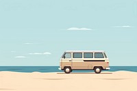 Van vehicle beach land. 