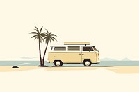 Van vehicle beach land. AI generated Image by rawpixel.