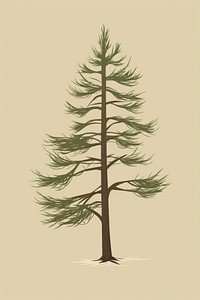 Pine tree drawing sketch plant. AI generated Image by rawpixel.
