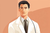 Asian pharmacist portrait adult stethoscope. 