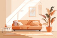 Living room architecture furniture table. AI generated Image by rawpixel.