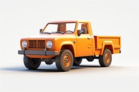 Pickup car vehicle truck white background. 