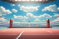 Boxing ring sports architecture competition. AI generated Image by rawpixel.