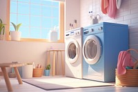 Laundry appliance dryer architecture. AI generated Image by rawpixel.