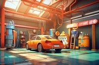 Car wash vehicle transportation architecture. AI generated Image by rawpixel.