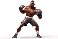 Black man Uppercut punch play boxing punching sports adult. AI generated Image by rawpixel.