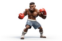 Black man Uppercut punch play boxing punching cartoon sports. AI generated Image by rawpixel.