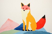 Fox art painting animal. 