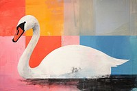 Swan art painting animal. 