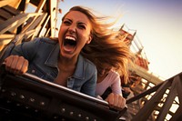 Two girls shouting laughing adult. AI generated Image by rawpixel.