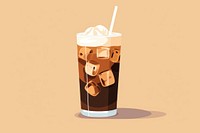 Iced latte coffee drink refreshment milkshake. AI generated Image by rawpixel.