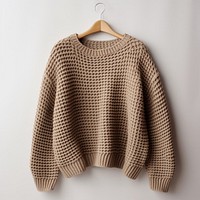 Sweater sweatshirt brown coathanger. 