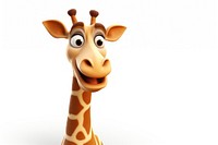 Giraffe wildlife cartoon animal. 