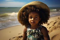 African american toddler beach portrait outdoors. 