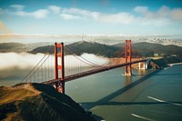 American golden gate bridge outdoors architecture tranquility. 