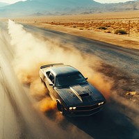 American muscle car vehicle transportation motorsport. AI generated Image by rawpixel.