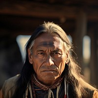 Native american portrait tribe adult. 