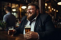 Drink beer drinking portrait. AI generated Image by rawpixel.