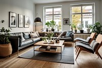 Nordic style living room architecture furniture building