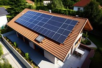 Solar panels outdoors house roof. AI generated Image by rawpixel.