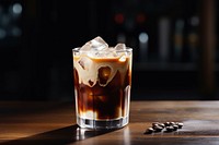 Iced coffee drink glass refreshment. 