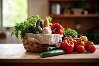 Vegetable kitchen basket plant. 