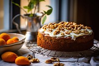 Carrot cake dessert fruit table. 