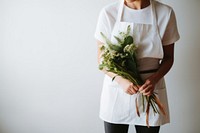 Florist flower holding adult. 