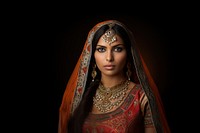 Indian woman tradition necklace portrait. AI generated Image by rawpixel.