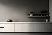 Kitchen architecture furniture shelf. 