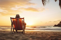 Vacation beach chair furniture. AI generated Image by rawpixel.