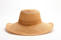 Summer hat white background straw hat. 