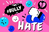 Bullying colorful illustration, design resource