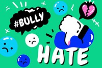 Bullying colorful illustration, design resource