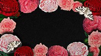 Camellia butterfly frame, desktop wallpaper