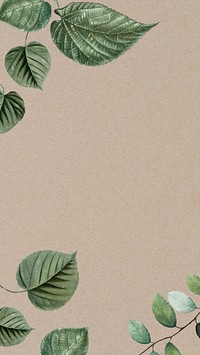 Leaf border brown mobile wallpaper