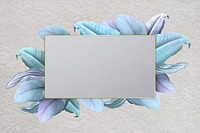 Pastel blue leaf gold frame