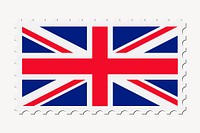 British flag stamp clipart, national symbol illustration vector. Free public domain CC0 image.