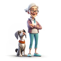 Dog standing figurine cartoon. AI generated Image by rawpixel.