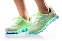 Sport shoes footwear sports green. 