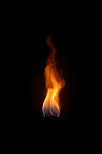Flame bonfire black background illuminated. AI generated Image by rawpixel.