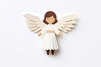 Angel toy white background representation. 