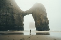 Landscape beach rock arch. 