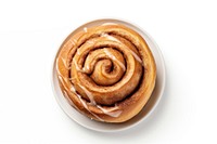 Cinnamon roll dessert food white background. AI generated Image by rawpixel.