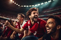 Laughing football stadium people. AI generated Image by rawpixel.