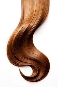 Long healthy straight brown hair white background hairstyle elegance. 