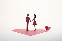 Long distance relationship paper white background togetherness. AI generated Image by rawpixel.
