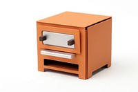 Oven furniture drawer white background. 