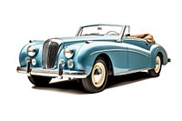 Vintage car convertible vehicle white background. AI generated Image by rawpixel.