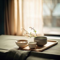 Japanese Tea Ceremony furniture window flower. 